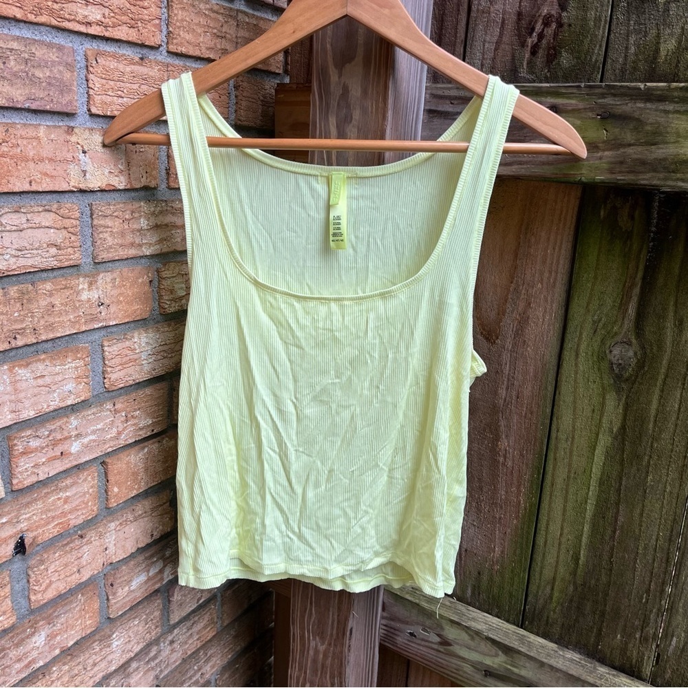 SKIMS Neon Yellow Lounge Tank Top